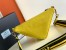 Prada Triangle Shoulder Bag In Yellow Saffiano Calfskin