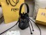 Fendi Black Mon Tresor Mini Bucket Bag In Transparent PU