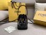 Fendi Black Mon Tresor Mini Bucket Bag In Transparent PU