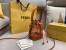 Fendi Orange Mon Tresor Mini Bucket Bag In Transparent PU