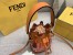 Fendi Orange Mon Tresor Mini Bucket Bag In Transparent PU