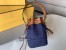 Fendi Mon Tresor Mini Bucket Bag In Blue Denim 