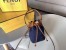 Fendi Mon Tresor Mini Bucket Bag In Blue Denim 