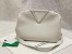 Bottega Veneta Medium Point Top Handle Bag In White Leather