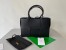 Bottega Veneta Arco Medium Tote In Black Intrecciato Leather