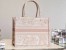 Dior Small Book Tote In Pink Toile De Jouy Canvas