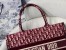 Dior Small Book Tote Bag In Bordeaux Oblique Embroidered Velvet