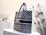 Dior Book Tote Bag In Black/White Checkered Canvas 