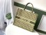 Dior Book Tote Bag In Green Oblique Canvas