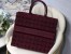 Dior Book Tote Bag In Bordeaux Cannage Embroidered Velvet