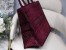 Dior Book Tote Bag In Bordeaux Cannage Embroidered Velvet