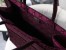 Dior Book Tote Bag In Bordeaux Cannage Embroidered Velvet