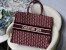 Dior Large Book Tote In Bordeaux Oblique Embroidered Velvet