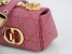 Dior Micro Caro Bag In Pink Cannage Calfskin