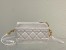 Dior Caro Pouch In White Cannage Calfskin