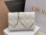 Dior Lady Dior Chain Pouch In White Cannage Lambskin