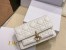 Dior Lady Dior Chain Pouch In White Cannage Lambskin