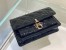 Dior Lady Dior Chain Pouch In Black Patent Calfskin