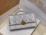 Dior Miss Dior Mini Bag In Iridescent Metallic Silver Lambskin