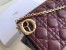 Dior Lady Dior Clutch With Chain In Bordeaux Lambskin