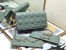 Dior Lady Dior Clutch With Chain In Grey Patent Leather