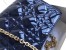 Dior Lady Dior Clutch With Chain In Indigo Blue Patent