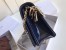 Dior Lady Dior Clutch With Chain In Indigo Blue Patent