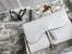 Dior Saddle Pouch In White Grained Calskin 