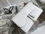 Dior Saddle Pouch In White Grained Calskin 