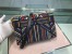 Dior Diorama Canvas Bag Embroidered With Multi-coloured Stripes