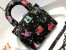 Dior Mini Lady Dior Bag In Black Calfskin with Pixel Zodiac Print