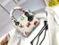 Dior Mini Lady Dior Bag In White Calfskin with Pixel Zodiac Print