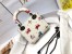 Dior Mini Lady Dior Bag In White Calfskin with Pixel Zodiac Print