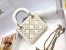 Dior Mini Lady Dior Bag In White Lambskin with Star Embroidery