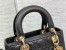 Dior Small Lady Dior Bag in Black Grained Cannage Calfskin