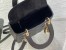 Dior Small Lady Dior Bag in Black Grained Cannage Calfskin