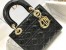 Dior Small Lady Dior Bag In Black Patent Cannage Calfskin