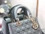 Dior Medium Lady Dior Bag In Grey Patent Cannage Calfskin