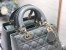 Dior Medium Lady Dior Bag In Grey Patent Cannage Calfskin