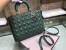 Dior Large Lady Dior Bag In Green Cannage Lambskin