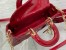 Dior Lady D-Joy Small Bag in Red Patent Calfskin