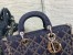Dior Lady D-Joy Bag In Eyelet Blue Cannage Denim