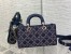 Dior Lady D-Joy Bag In Eyelet Blue Cannage Denim