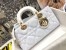 Dior Lady D-Joy Bag In White Macrocannage Technical Fabric