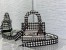 Dior Mini Lady D-Lite Bag In Black and White Houndstooth Embroidery