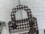 Dior Mini Lady D-Lite Bag In Black and White Houndstooth Embroidery