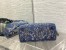 Dior Medium Lady D-Lite Bag In Blue Brocart Denim-Effect Embroidery