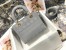 Dior Medium Lady D-Lite Bag In Gray Cannage Embroidery