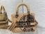 Dior Medium Lady D-Lite Bag In Beige Jute Canvas with Dior Union Motif