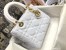 Dior Medium Lady D-Lite Bag In White Macrocannage Technical Fabric